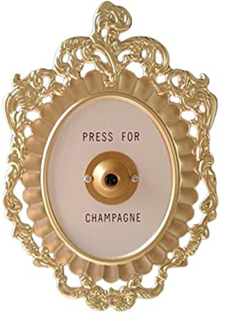 F Fityle Sonnette de Porte Vintage, Bouton Mural de Sonnette pour Déboucher Le Champagne, Décoration pour Porte, Salon, Salle Manger