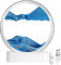 Sablier 3d Lampe Decoratif, Peinture De Sable Fluide Images De Sable Rotatives 3d Dynamiques, Art De Sable Mobile, Cadre En Verre Rond, Image De Sable, DéCoration De Sablier De Paysage Naturel 7,Blue
