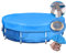 Sekey Poolabdeckung Rund 244cm für Metallrahmenpools, 420D Reißfest Oxford Poolplane, Sommer & Winter Abdeckplane Pool Rund, Wind- und Staubabweisend, Einfache Installation, Blau