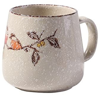 Gobelet en céramique de Tasse à Boire, Tasse à café de Couple de Gros Ventre Peinte à la Main, Tasse, Tasses de Cacao Chaud, Lait de thé de Tasse de Matin (D)