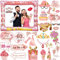 30 Stück 40. Geburtstag Deko Fotorequisiten, LMSHOWOWO Rosegold Aufblasbarer Bilderrahmen, 40 Geburtstag Foto Requisiten, Party Foto Booth Props, Geburtstag Fotobox Accessoires für Geburtstage Zubehör