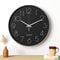 newaner Lautlos Wanduh, (12 Zoll) Leises Quarzwerk schwarzes modernes minimalistisches Design, leise Wanduhr Geeignet für Wohnzimmer, Küche, Büro, Schlafzimmer(Silberne Zeichen), 30cm