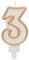 Folat 24153 Kuchen Kerze Simply Chique Gold Ziffer/Zahl 3-9 cm Geburtstagskerzen für Geburtstag, Geburtstagsdeko, für Kinder Partys, Hochzeiten, Firmenfeiern, Jubiläen, 9 cm