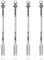 Cuchara de Medicina, Mini Pala Cuchara para Tabaco, Cuchara Mini Pala, Cuchara para Tabaco, 4PCS Cuchara para Medicina Cuchara de Rapé Sniffer Snorter para Medicamentos Sales Especias (Plateado)