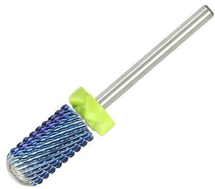 Akylin Carbide Nail Drill Bits - 3/32” Fast Remove for Acrylic/Hard Gels,Smooth Round Top for Manicure Pedicure Cuticle Gel Polishing,Salon Bits-Left and Right Hand(Medium)