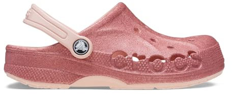 Crocs Baya Clog K Mixte Enfant Sabot, Glitter Pink Rose, 30/31 EU