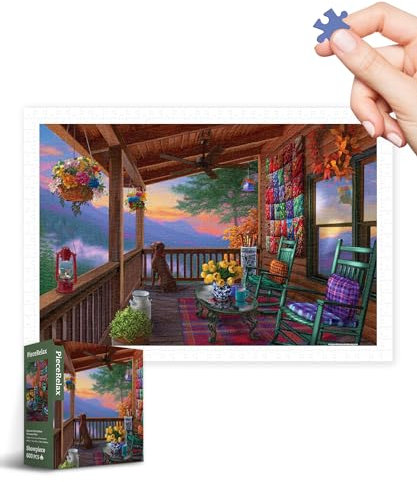 PieceRelax Puzzle 600 Teile für Erwachsene & Kinder ab 14 – Bigelow Illustrations - Mountain View [H3570], 44,6 x 30,8 cm, Herausforderung & Achtsamkeit für Ihre Me-Time