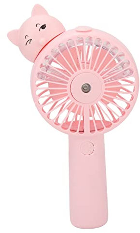 Mini Ventilador Portátil de Mano con Humidificador de Nebulización y Soporte para Teléfono Móvil, Recargable, de Poco Ruido, Uso Flexible, Hidratación Profunda y Limpieza de la