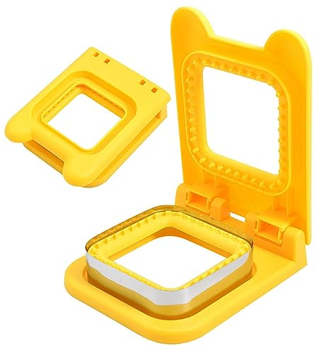 Arrovarp Square Sandwich Cutter & Sealer - Stainless Steel Sandwich Maker with Decruster Press Mold