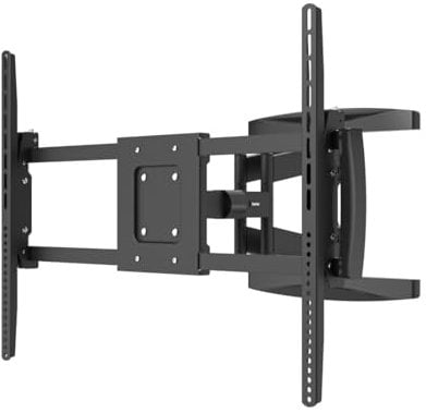 Hama TV Wandhalterung schwenkbar, neigbar, ausziehbar (TV Wandhalterung 120 Zoll, VESA 300x100 bis VESA 800x600, bis 100 kg, Kabelmanager, mit Fischer Dübeln) schwarz