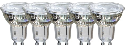 CALEX LED Spot GU10, PAR16, 2700K Warmweiß Licht, dimmbar, 5er Pack