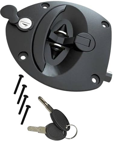 Dickly Serrures de Porte de Camping-Car, pour remorque de Voyage, poignée de sécurité Durable avec pênes dormants à Palette pour boîte à Instruments, Yacht, D
