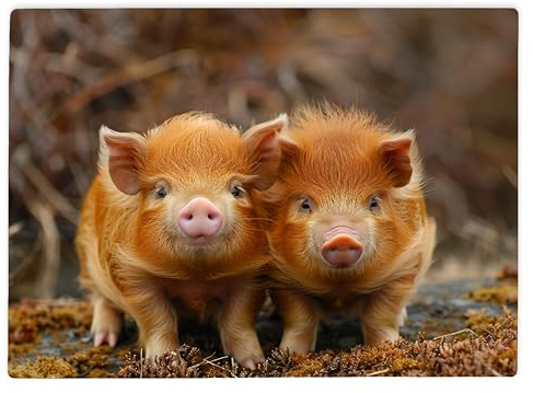 Shopagift Highland Pigs Duo Glass Chopping Board Large Kitchen Worktop Saver 39cm x 28cm