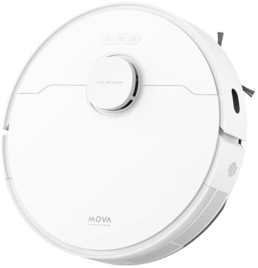 Mova S10 Robot aspirapolvere e lavapavimenti, Aspirazione 7.000 Pa,Rilevamento intelligente ostacoli 3DAdapt, Sollevamento dei moci di 7 mm per Peli di Animali Domestici Pavimenti Duri Tappeti