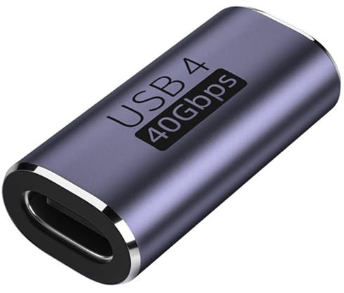 Adattatore USB C Femmina a Femmina, Connettore Prolunga Cavo USB C, Accoppiatore USB C, Supporta Trasmissione 40Gbps,Ricarica 100W,8K/60Hz,Compatibile con Thunderbolt 4/3, MacBook Pro/Air e Altri