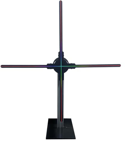 Missyou 3D Hologram Fan Stand – Stabiler Ständer für 3D Holografische Ventilatoren bis 70 cm – Aluminiumrahmen mit gehärtetem Glasboden – Platzsparendes Design für Werbung & Präsentationen
