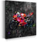 Street Art Motorrad Leinwandbild Wandbild Kunstdruck XL Wanddeko Pop Art Größe 80x80x4cm