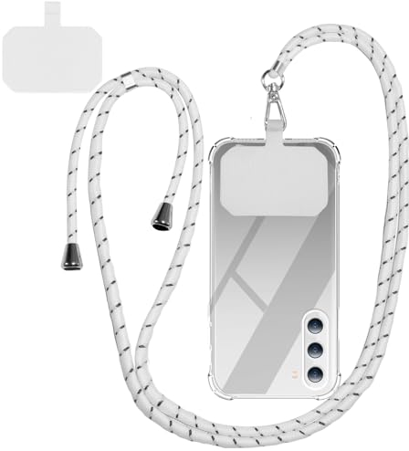 Timpano Handykette kompatibel mit Samsung Galaxy a54 5G Hülle mit Band, mit Abnehmbar Kordel zum Umhängen Stossfest Bumper Handy Schutzhülle Case, Anti-Fingerabdruck Fallschutz Schutzhülle(klar)