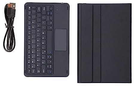Clavier multifonction avec clavier amovible, clavier de tablette avec housse en cuir synthétique, convient pour tablette Lenovo Pad Tab P11 J606F (Noir)