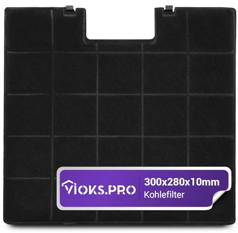 Viоks.pro Filter for Extractor Hood 300 x 280 mm Replacement for Gorenje 180177 AH004 Amica KF17134 KH17101 KH17106 Baumann FWK300 Carbon Filter Cooker Hood – Odour Filter Active Carbon Filter