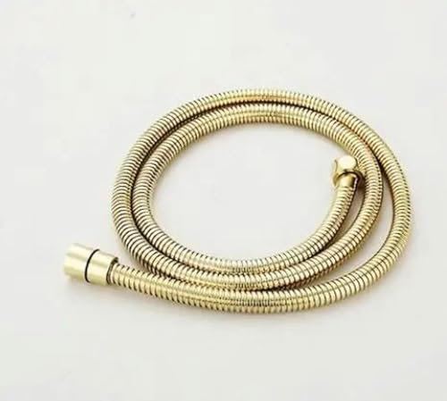 Tubo flessibile per doccia antico/oro/cromo da 1,5 m, in acciaio inox, con doppio collegamento, per l'impianto idraulico del bagno, oro