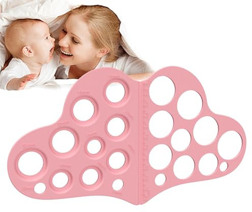 Geteawily Silicone Flange Size Measure for Nipples - Silicone & Soft Flange Size Measure for Nipples | Breast Flange Measuring Tool Breast Pump Sizing Tool Silicone and Soft Nipple Flange Measure Tool