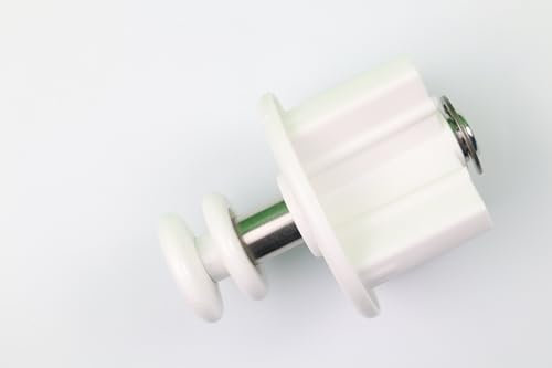 Tappo Scorrevole Per Tenda da sole giardino attico rotella mm.30 Vari colori, materiale nylon e acciaio, Nostra produzione Made in Italy, Garanzia 10 anni (Bianco, calotta da 70 mm.)