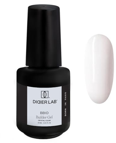 DIDIER LAB BBIO Builder Gel in a Bottle - Crystal Clear - Saubere Formel frei von HEMA und TPO - Selbstnivellierendes Aufbaugel für Gelnägel - LED UV Gel zur Stärkung Nägel - 15ml
