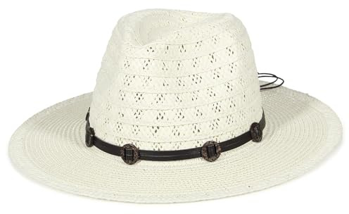 GEMVIE Sombrero Panama para hombre y mujer, ala ancha, sombrero de paja, sombrero fedora con cinta de grogrén, sombrero de bogart, sombrero de verano para el sol