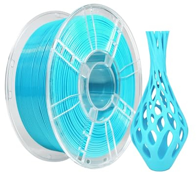 iBOSS PETG Filament 1,75 mm, stärkeres robustes PETG-3D-Druckerfilament, 1 kg Spule, Maßhaltigkeit +/- 0,02 mm, 3D-Drucker 3D-Druckfilament, (PETG Cyan)