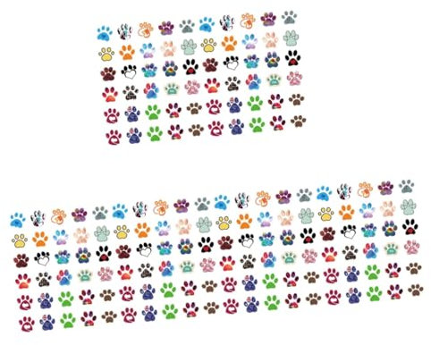 HEMOTON 3 Sätze Niedliche Aufkleber Mit Pfotenabdruck Kühlschrankmagnete Kühlschrankaufkleber Geburtstagsdekorationen Hundestiefel Dackel Scrapbook-sticker Selber Machen 120 Stück * 3