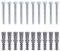 Lot de 10 vis tire-fond hexagonales robustes pour brique de maçonnerie 8 x 70 mm avec chevilles en plastique de 12 x 60 mm, boulons de fixation solides pour brique, béton, support TV, étagères