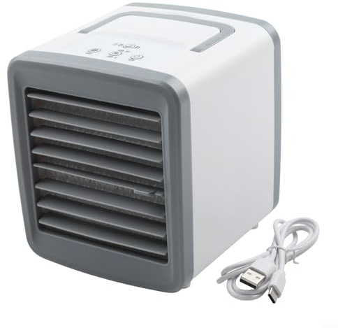 UTTASU Tragbarer Mini-Auto-Klimaanlage, USB-Kühlventilator mit Wassertank, drei Geschwindigkeitsstufen, Desktop-Luftbefeuchter, Nebelspray für Fahrzeug, Büro, Zuhause