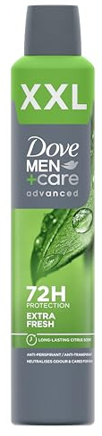Dove Men+Care Advanced Extra Fresh XXL Anti-Perspirant Aerosol Deodorant Spray with Triple Action technology & ¼ moisturising cream for 72 hour sweat and odour protection 300 ml