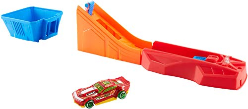 Hot Wheels Piste de Lancement Défi Cascades, Coffret de Jeu pour Petites Voitures avec Circuit et Lanceur, FTH83, Multicolore