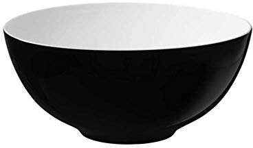 Seltmann Weiden Life Fashion Schüssel Ø 21 cm | Hochwertiges Porzellan, 2000 ml, Spülmaschinenfest & Mikrowellengeeignet | Moderne Schale mit farbiger Außenseite | Glamorous Black