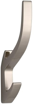 SIRO Kleiderhaken Kolkwitz, Modern, Design, Druckguss vernickelt feingeschliffen, 150 mm x 71 mm x 15 mm, LA 32 mm, 2432/ZN21