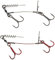 Savage Gear Carbon 49 Corkscrew Stinger - 2 Stingerhaken Systeme, Länge/Größe/Tragkraft:ca. 8cm / Gr. 2/0 / 31kg