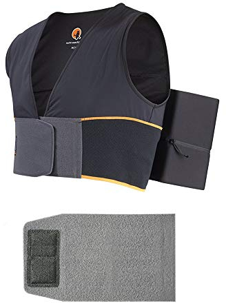 Nachtwaechter Schlafweste gegen Schnarchen Set mit Klettverlängerung zur bequemen Anpassung der Weste an den Körper (L/XL) - Schnarchen einfach abtrainieren!