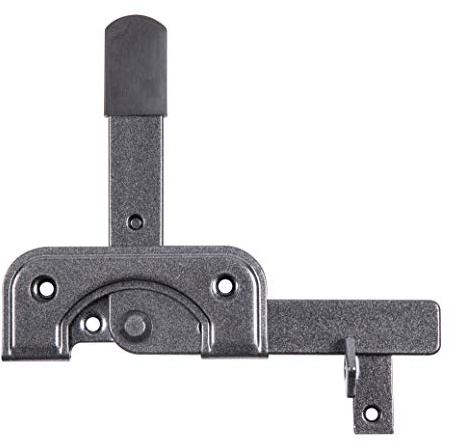 Alberts 301385 DURAVIS® Gartentorfalle | speziell für schmale Rahmenhölzer | schwarzdiamant duplexbeschichtet | Platte 120 x 50 mm