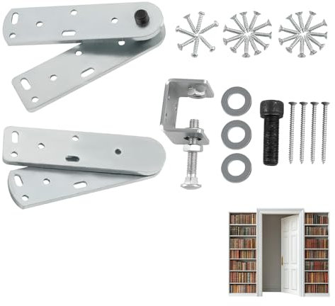 Tuningsworld Verstecktes Bücherregal-Tür-Scharnier-Set für max. 227 kg schwere versteckte Geheimtüren (H-KIT)