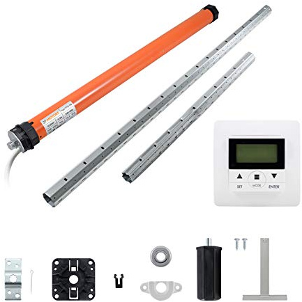 3T-MOTORS Rollladenmotor Komplettset mit Zeitschaltuhr, SW40 Welle 1,60 m, 3T35-13B (Zugkraft 13 Nm/40 kg) mit elektronischen Endschaltern, einfache Montage mit Zubehör, Rollladenantrieb