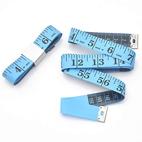 WINTAPE Schneidermaßband/Maßband Körper/Masband körpermaße/Körpermaßband, 150cm Maßband (Blau)
