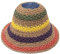 GEMVIE - Damen-Strohhut für den Strand, atmungsaktiv, Sonnenhut mit Visier im mexikanischen Stil, bunt, Pamela im Freien