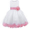 Freebily Vestito da Principessa Bambina Abiti da Damigella Ragazza Abito da Sera Lungo Vestito da Cerimonia Elegante Senza Maniche Gonna Lunga Tulle Festa di Compleanno Rosa A 6 Anni