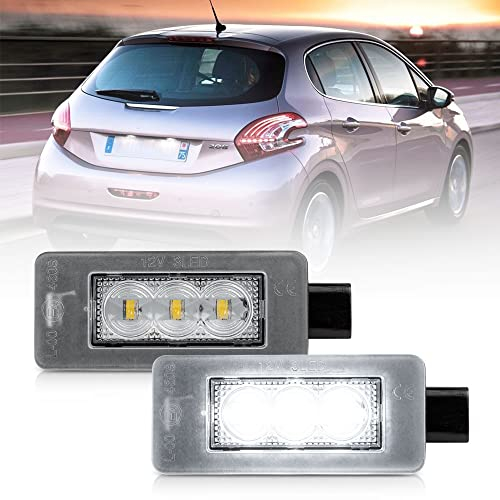 2 x Canbus LED Kennzeichenbeleuchtung für Peugeot 207CC 208 308 MK2 II 2008 3008 Citroen C5 III Elysee OEM # 9682403680