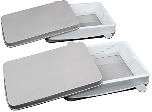 chitu systems 2PC 3D Drucker Resin Vat für Anycubic Photon/Elegoo Mars, Keramikharztank mit FEP-Folie und Abdeckungen (2)