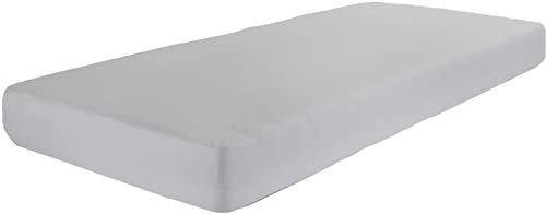 Dormisette Q186 Biber-Spannbetttuch Silber Größe 90-190 bis 10-/200 cm für Matratzen bis ca. 22 cm Höhe, 200g/qm