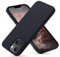 OIIAEE Silicone Case Designed for iPhone 13 Case, Ultra Slim Shockproof Protective Liquid Silicone Phone Case with Soft Anti-Scratch Microfiber Lining, 6.1 inch, Black
