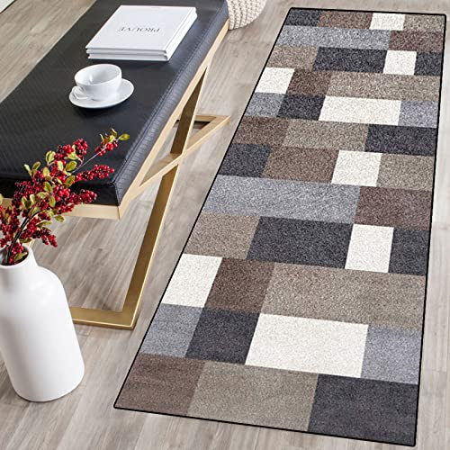 Door Mats Dirt Trapper，Non Slip Hallway Carpet Runner，Kitchen Runner Rug，Rubber Backed Very Long Hallway Hall Runner Narrow Rugs，for Living Room/Kitchen/Hallway/Bedroom/Corridor - Abstractive